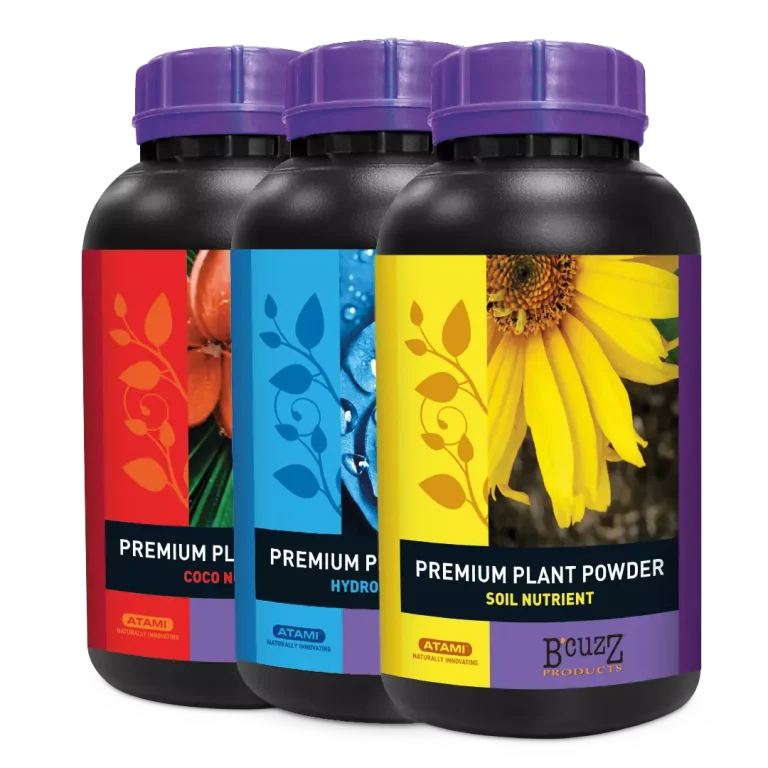 Atami B’cuzz Premium Plant Powder – nutrienti minerali chelati per substrati di terreno, cocco e idro.
