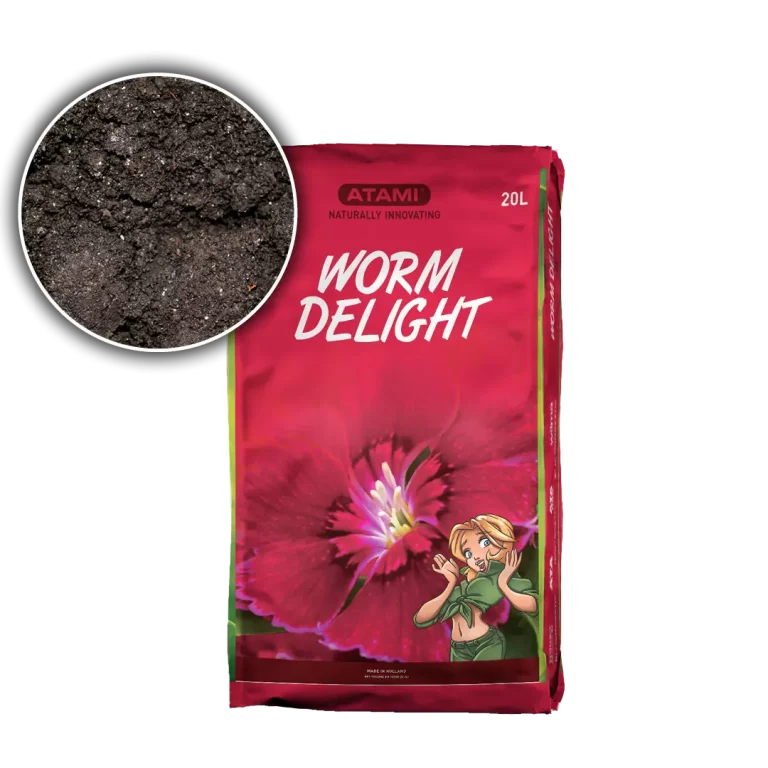 Atami Worm Delight: potenciador de suelo orgánico enriquecido con excrementos de lombriz para un crecimiento robusto de las plantas.