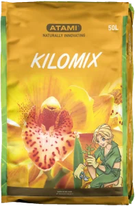 Kilomix substrate made of peat and perlite for extra aeration, offering a high fertilization level for vigorous plant growth.