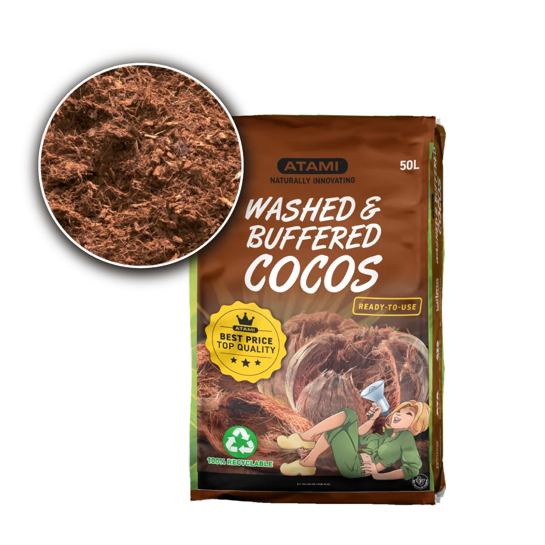 A bag of washed and buffered cocos substrate